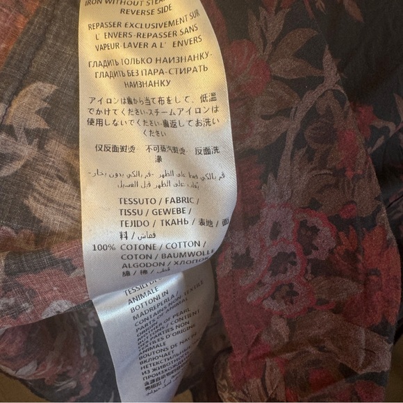 MCQ by Alexander McQueen black and red floral shirt Size XS - Picture 3 of 6